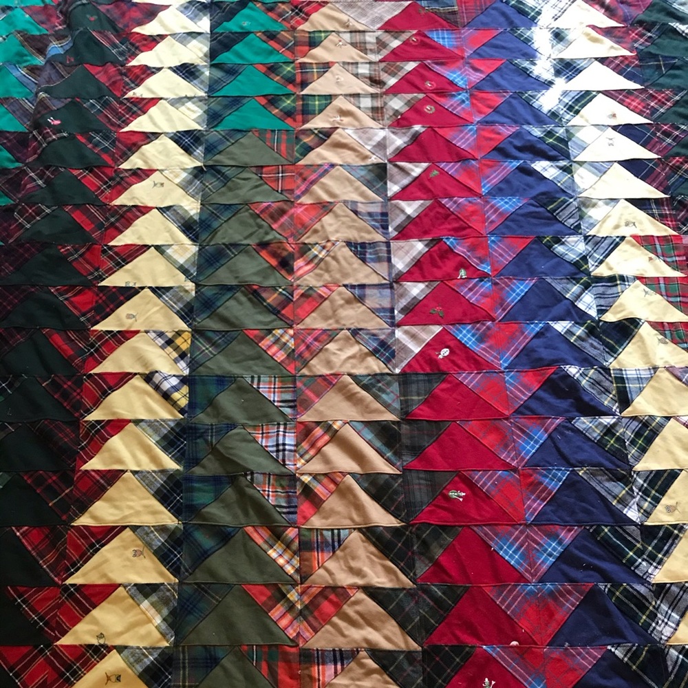 Handmade 100% wool quilt